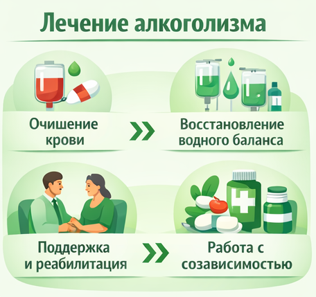 лечение алкоголизма в Шуе этапы